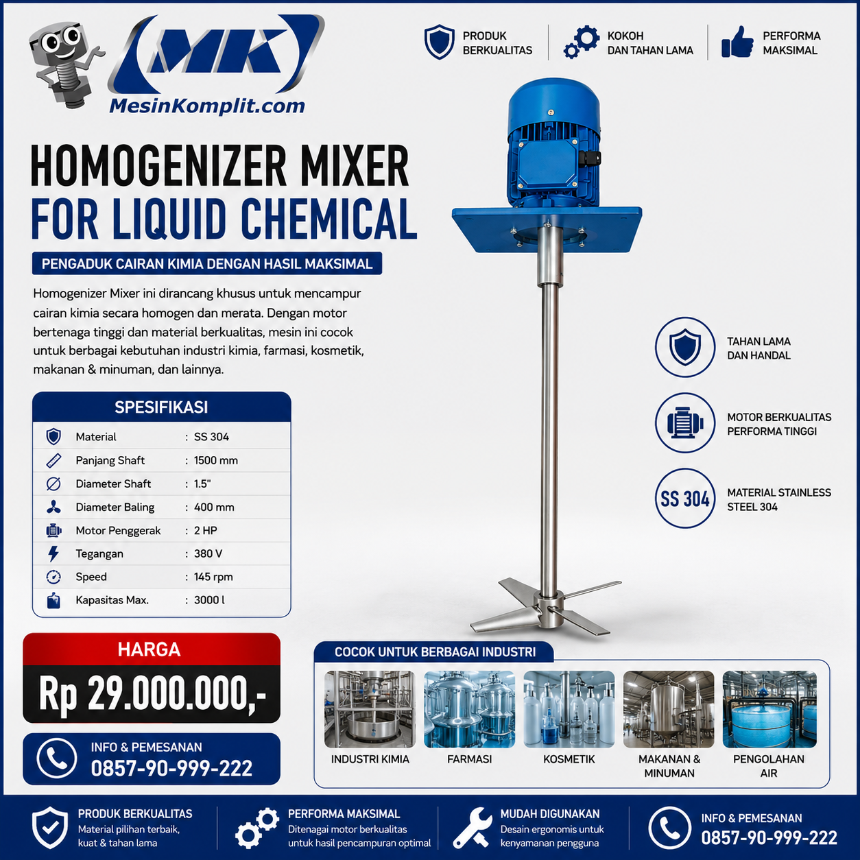 Mixer Kimia Agitator...